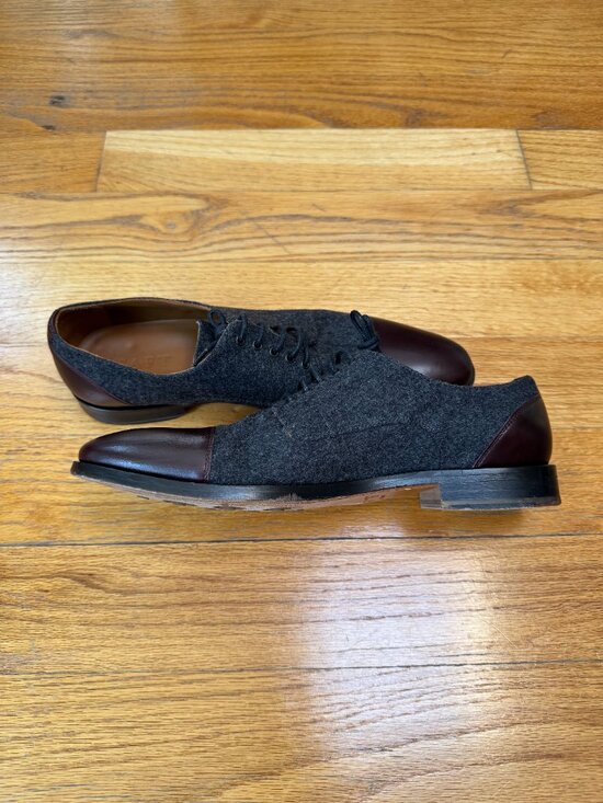 The Jack Shoe in Grey/Oxblood (Size 9) main image 4
